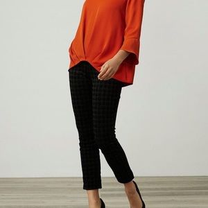 Joseph Ribkoff Print Trousers- Black Gray- Size 8